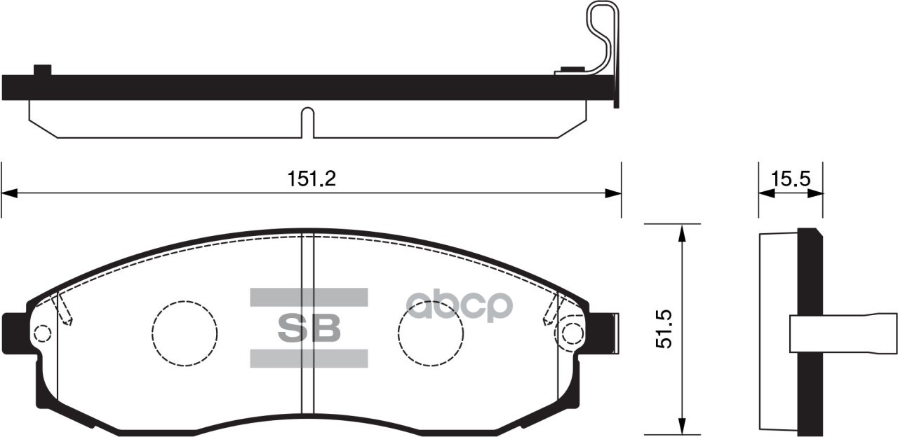 Колодки передние SANGSIN BRAKE SP1256